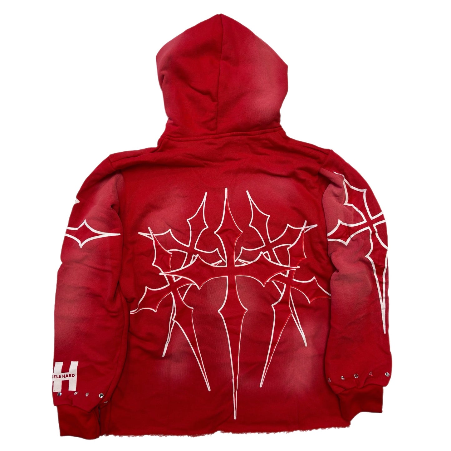 S3H CROSS CROPPED RHINESTONE HOODIES