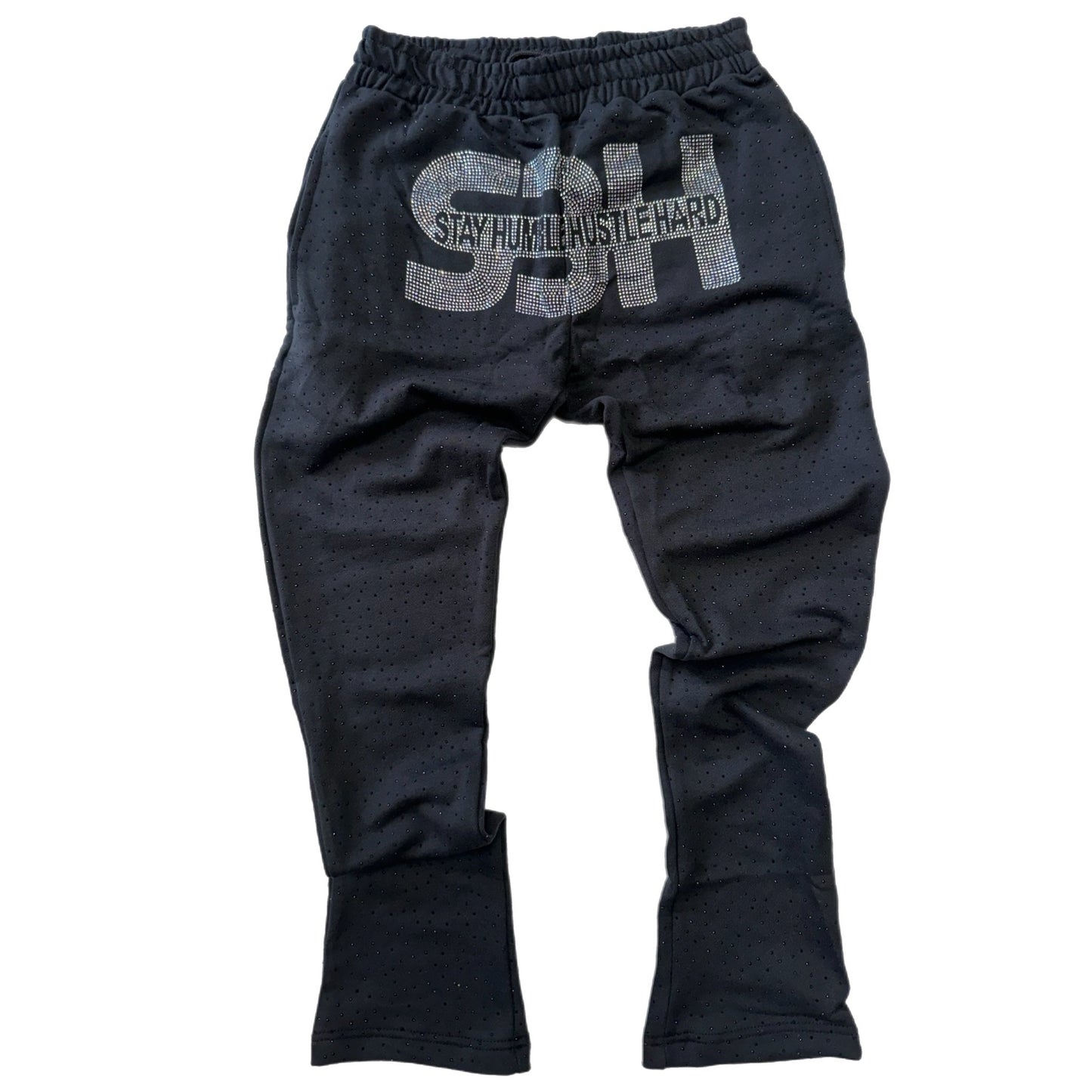 S3H All Over Rhinestone- Black Sweatsuit