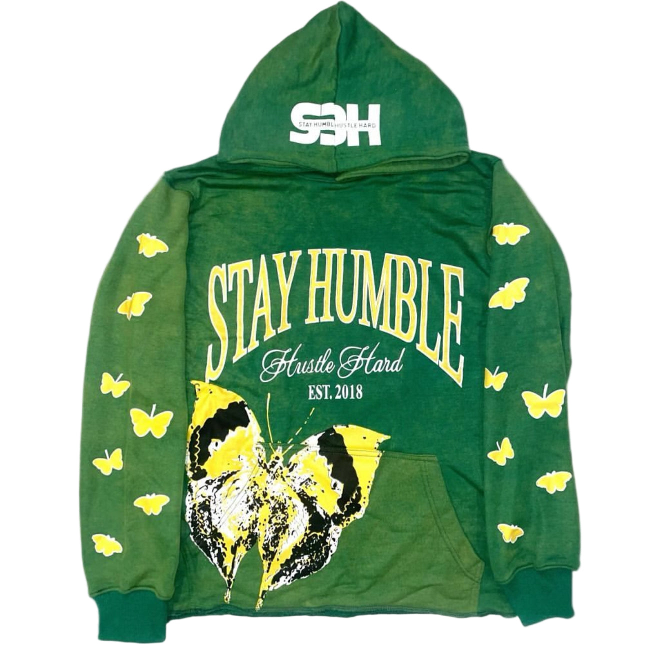 S3H BUTTERFLY CROPPED OVERSIZED HOOD PULLOVER HOODIES