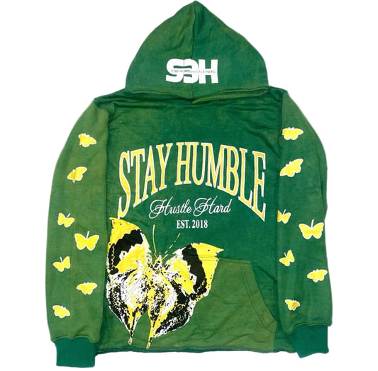 S3H BUTTERFLY CROPPED OVERSIZED HOOD PULLOVER HOODIES