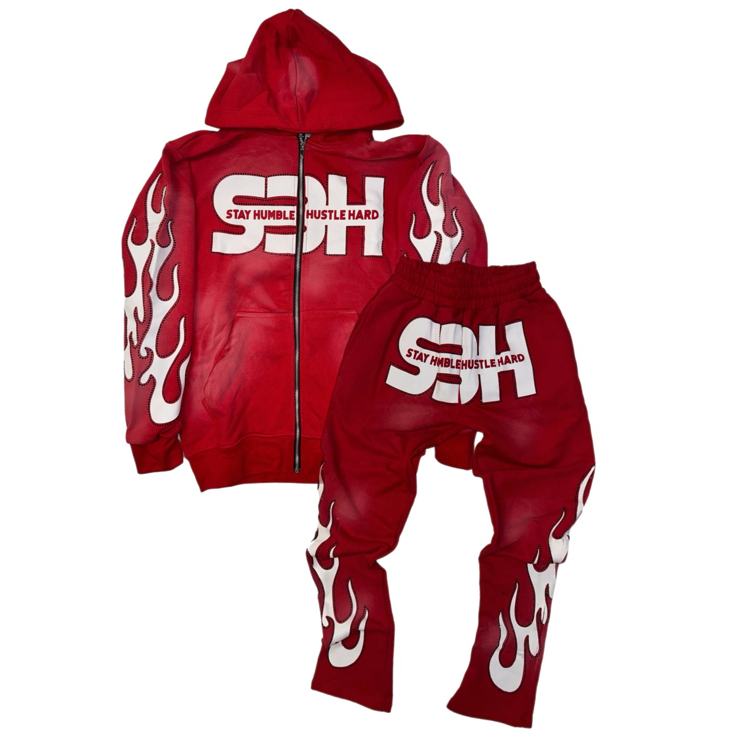 S3H FLAME RHINESTONE SWEATSUITS