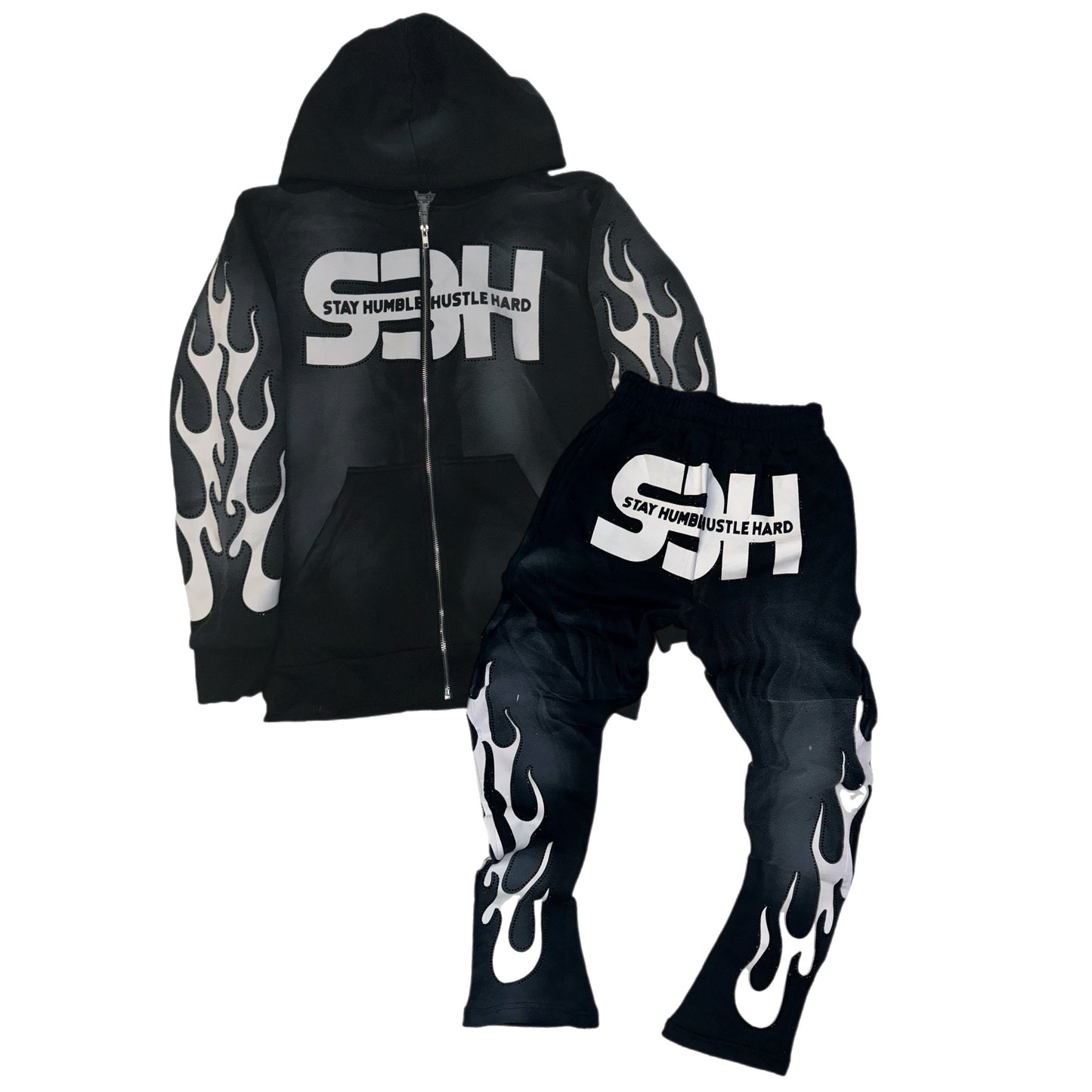 S3H FLAME RHINESTONE SWEATSUITS