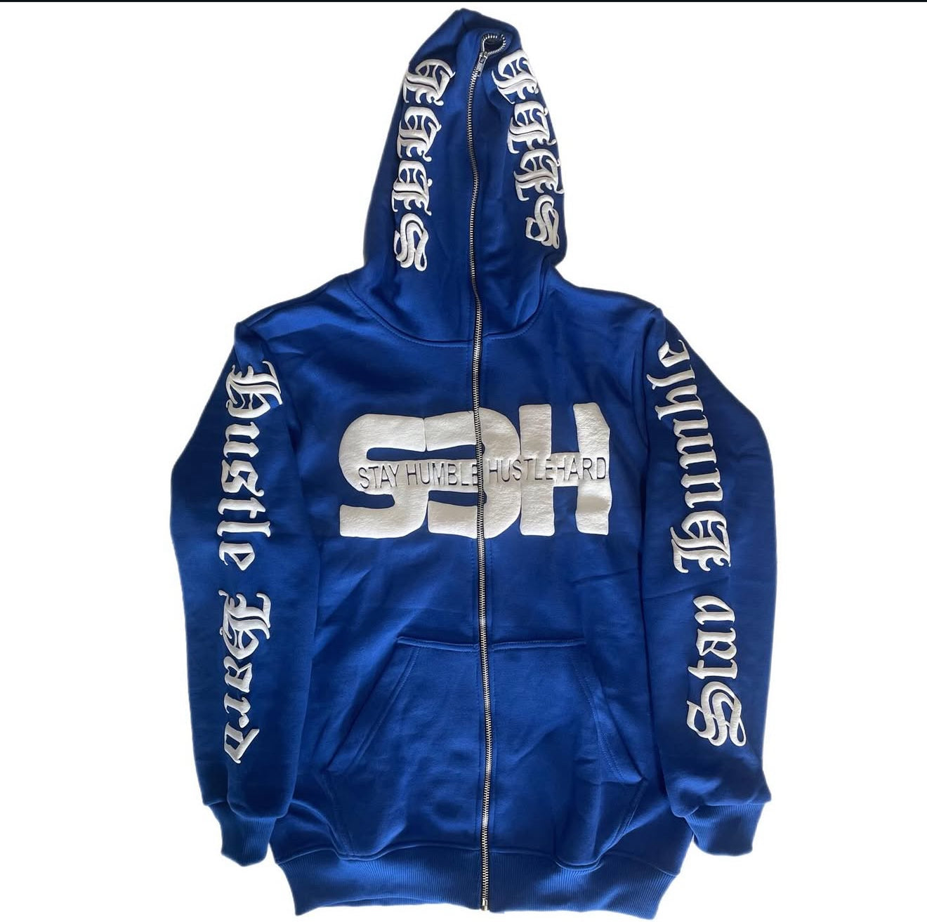 S3H Full Zip Up Puff Print Angel Hoodie