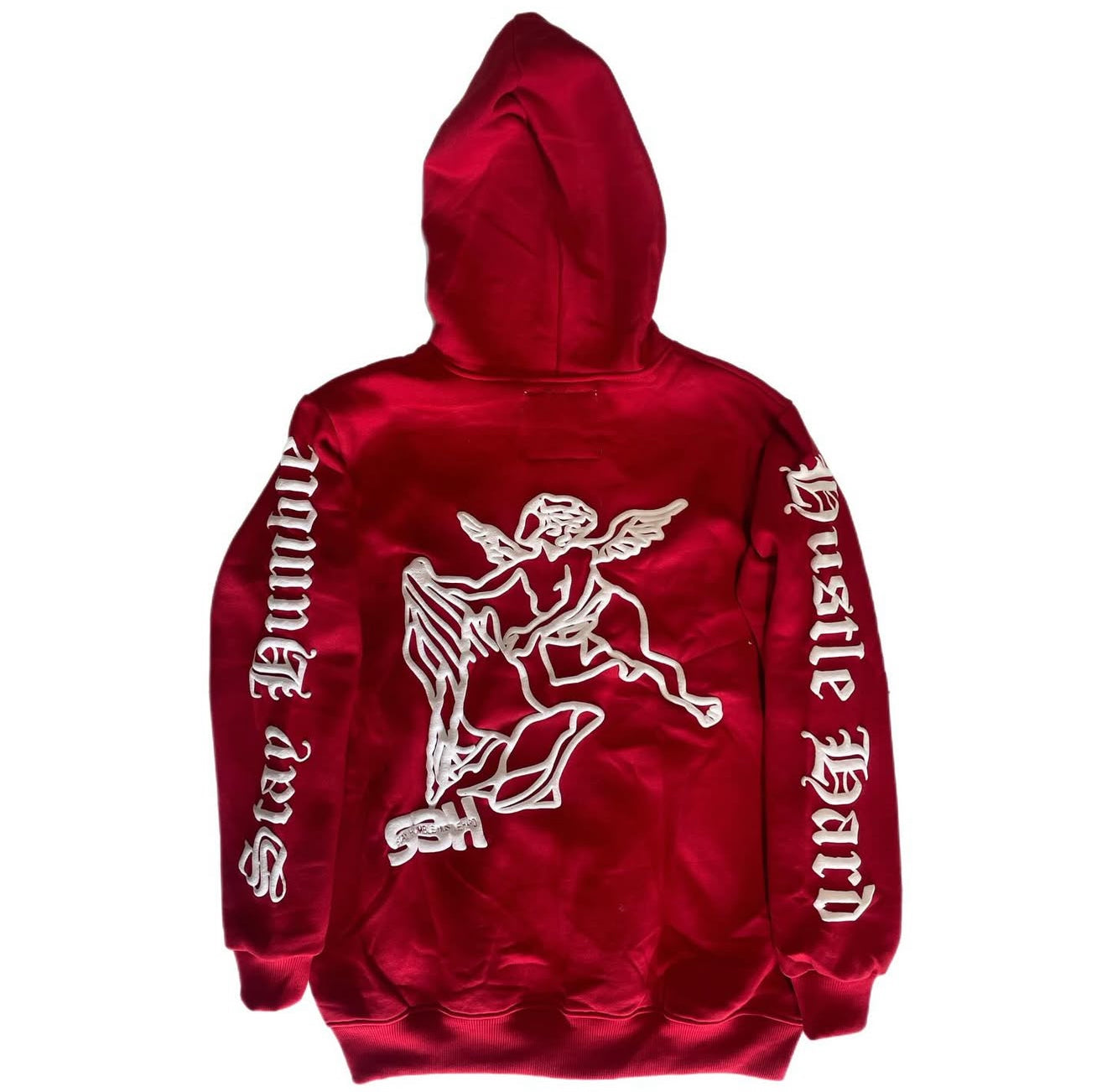 S3H Full Zip Up Puff Print Angel Hoodie