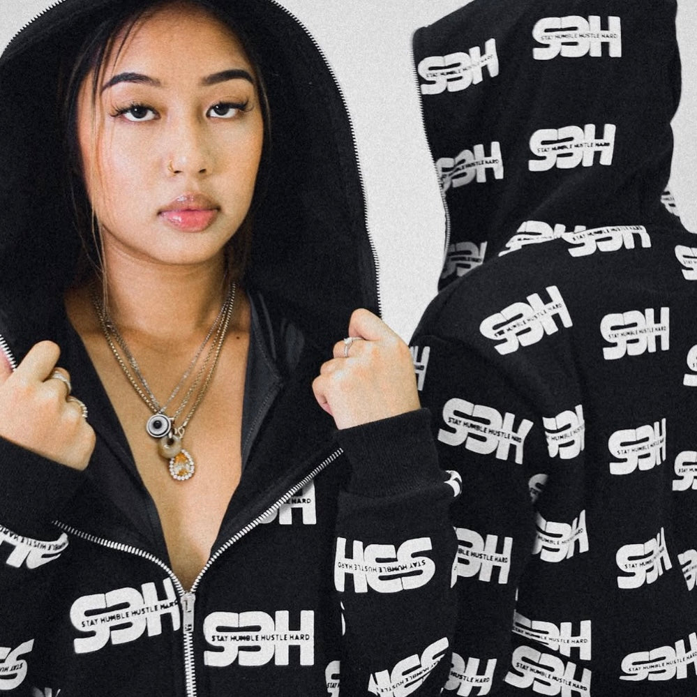 S3H All Over Print Full Zip Up Hoodie