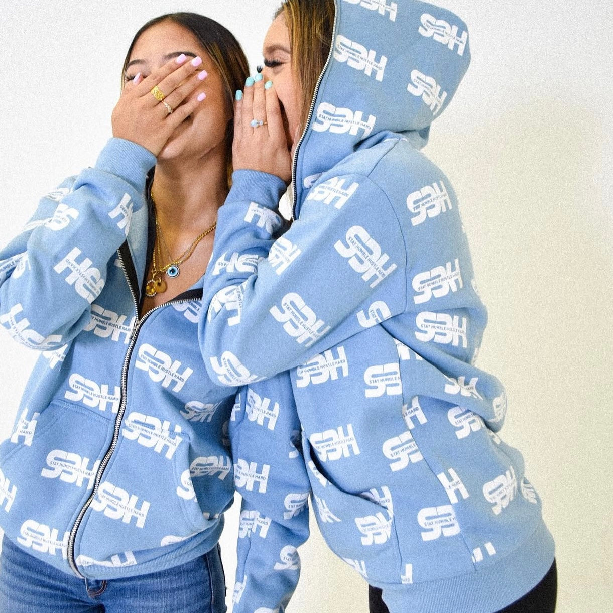 S3H All Over Print Full Zip Up Hoodie
