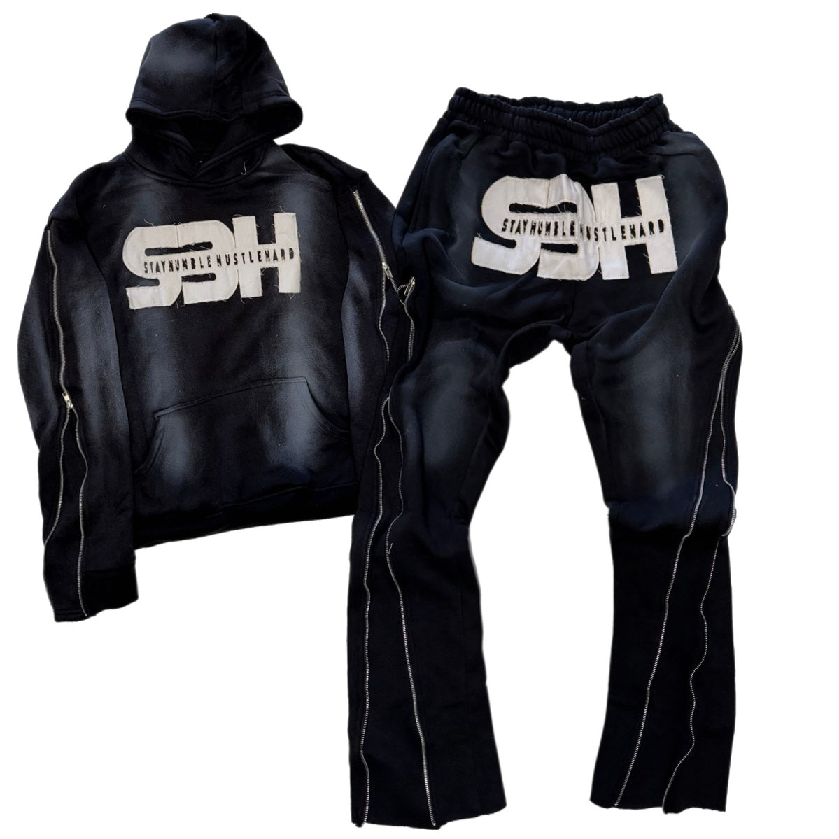 S3H ZIPPER SLIM/ FLAIRED PULLOVER SWEATSUITS