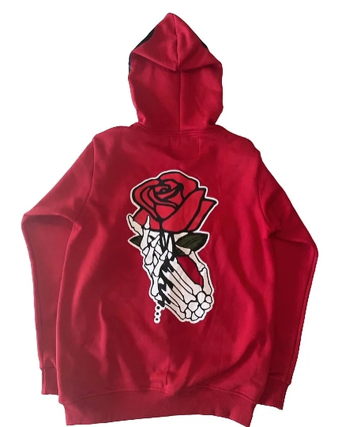 S3H FULL ZIP SKULL HOODIE - RED